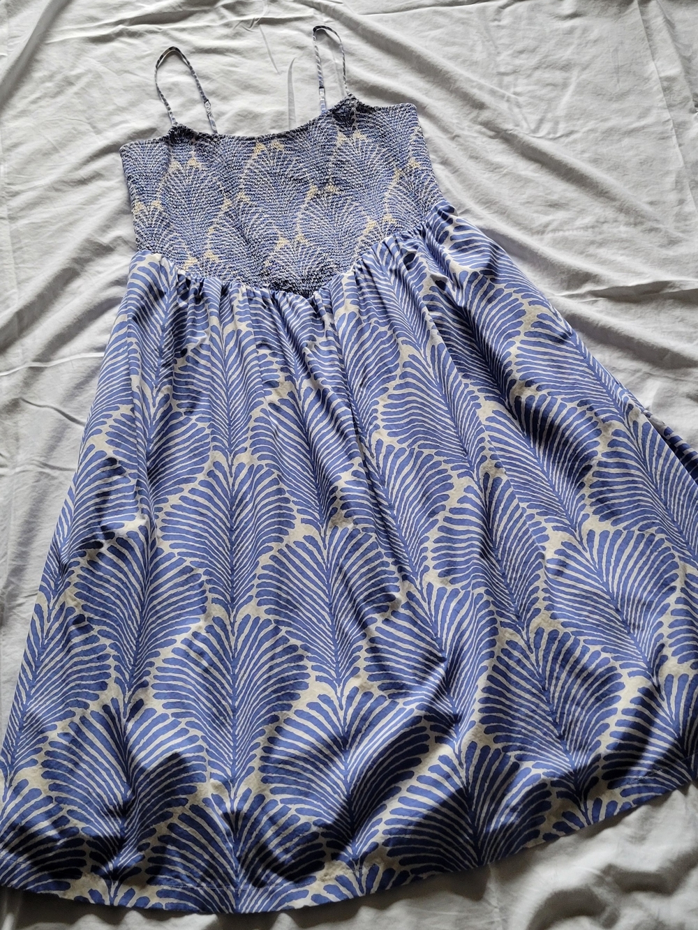Abercrombie & Fitch Blue and White Smocked Sundress - Picture 2 of 7